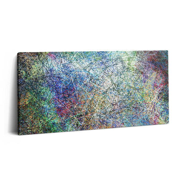 Print pe pânză 140x70 Abstracție expresivă a liniilor colorate