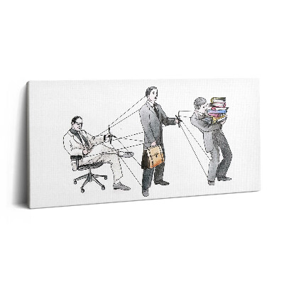 Print pe pânză 140x70 Oameni cu păpuși