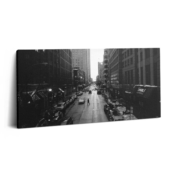Print pe pânză 140x70 Străzile albe și negre din Chicago