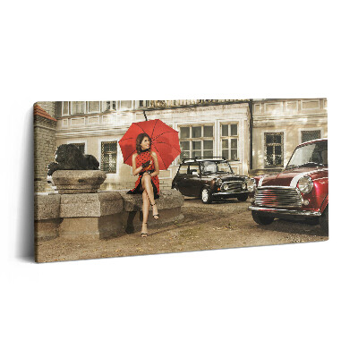 Print pe pânză 140x70 Mașini de școală veche