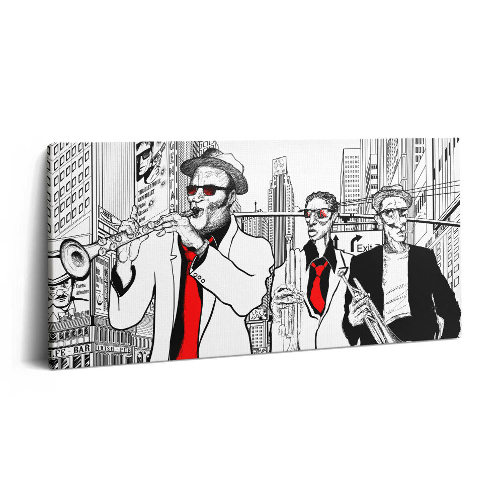 Print pe pânză 140x70 trupă de jazz