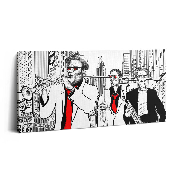 Print pe pânză 140x70 trupă de jazz
