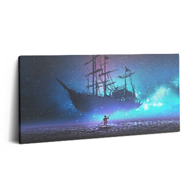 Print pe pânză 140x70 Navă cu pânze fantastice