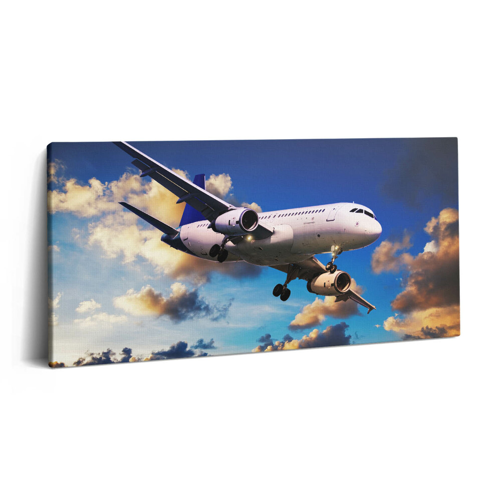 Print pe pânză 140x70 Avion în nori