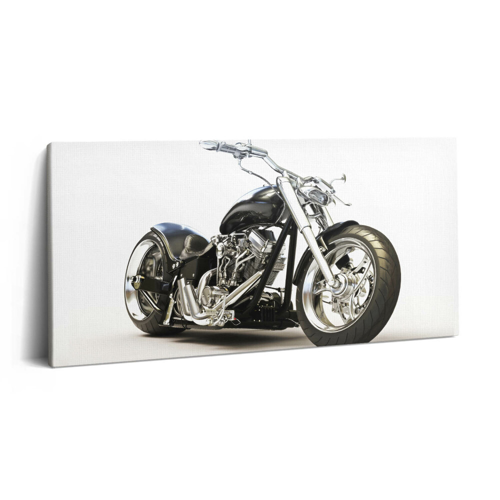 Print pe pânză 140x70 Motocicletă neagră