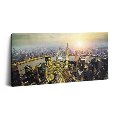 Print pe pânză 140x70 Shanghai noaptea