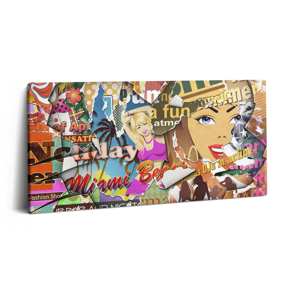 Print pe pânză 140x70 Carte poștală din vacanță