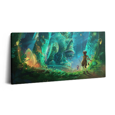 Print pe pânză 140x70 Copii într-o pădure de basm