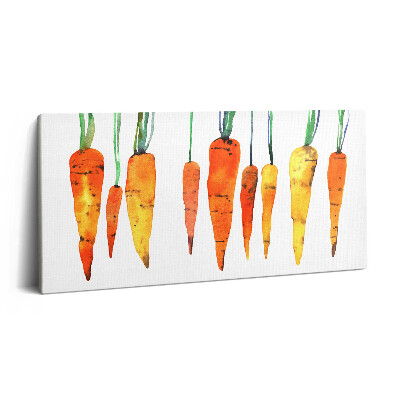 Print pe pânză 140x70 Ilustrație în acuarelă a morcovului