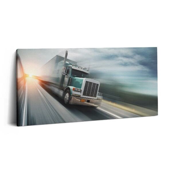 Print pe pânză 140x70 Camion pe autostradă
