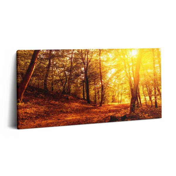 Print pe pânză 140x70 Peisaj apus de soare de toamnă