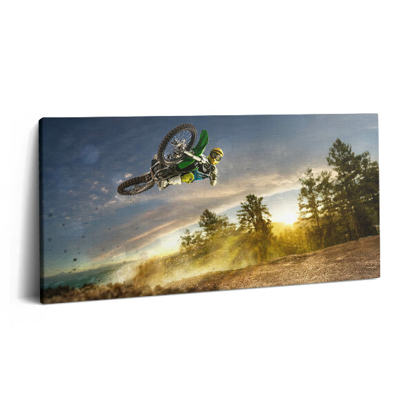 Print pe pânză 140x70 Motocross și pădure