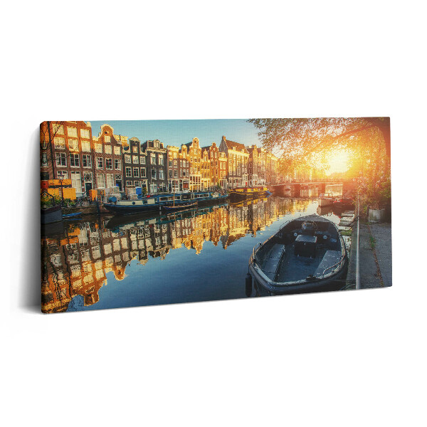 Print pe pânză 140x70 Orașul Amsterdam
