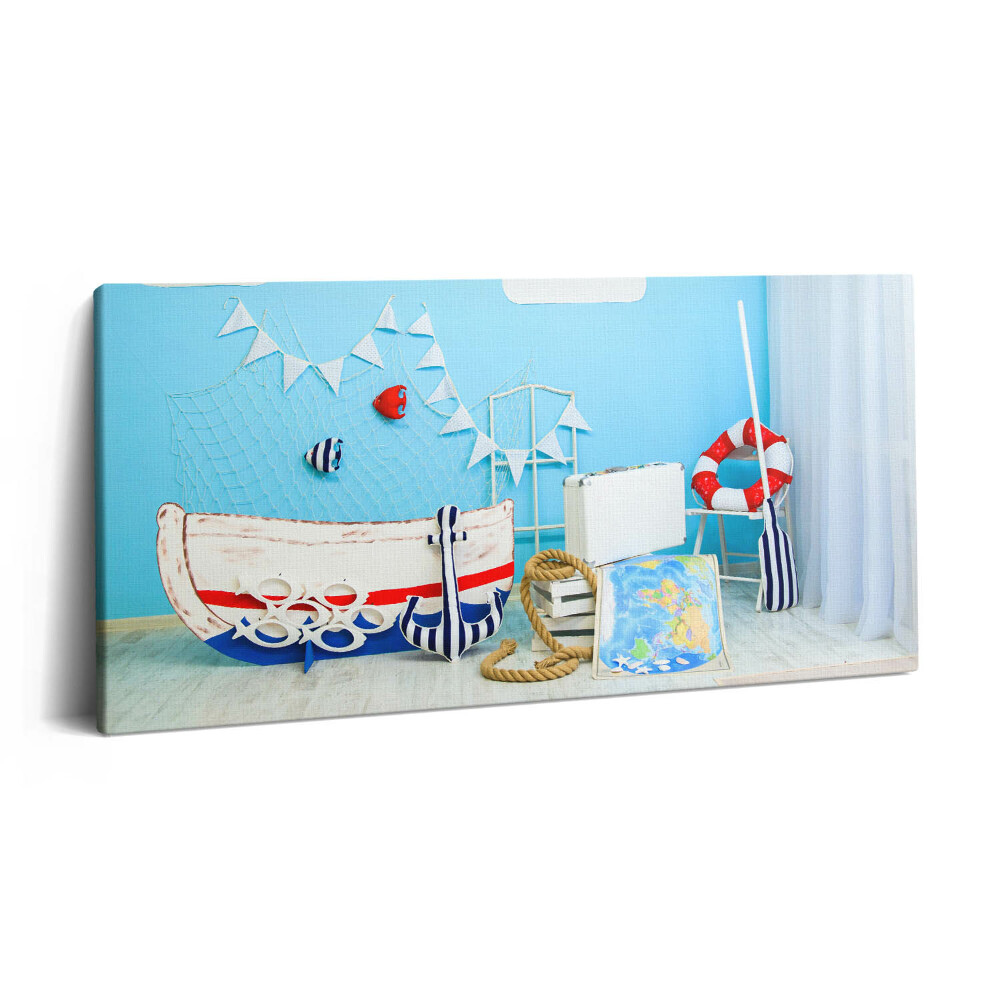 Print pe pânză 140x70 Expediție pe mare - camera copiilor