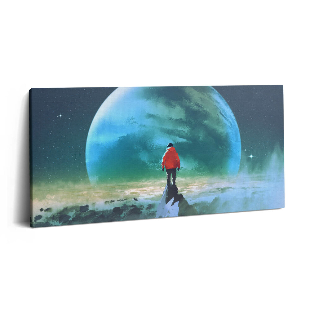 Print pe pânză 140x70 Omul pe Lună