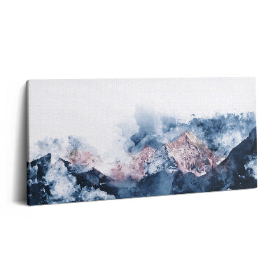 Print pe pânză 140x70 Rezumat al lanțurilor muntoase