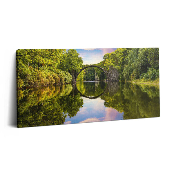 Print pe pânză 140x70 Pod în Parcul Kromlau, Germania