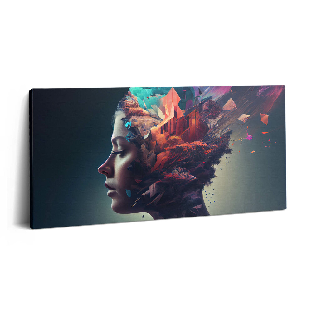 Print pe pânză 140x70 Femeia abstractă a emoțiilor