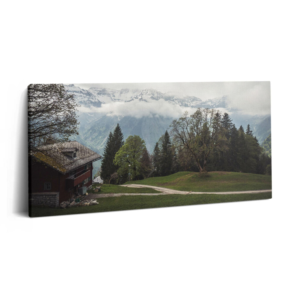 Print pe pânză 140x70 Vedere pitorească a munților