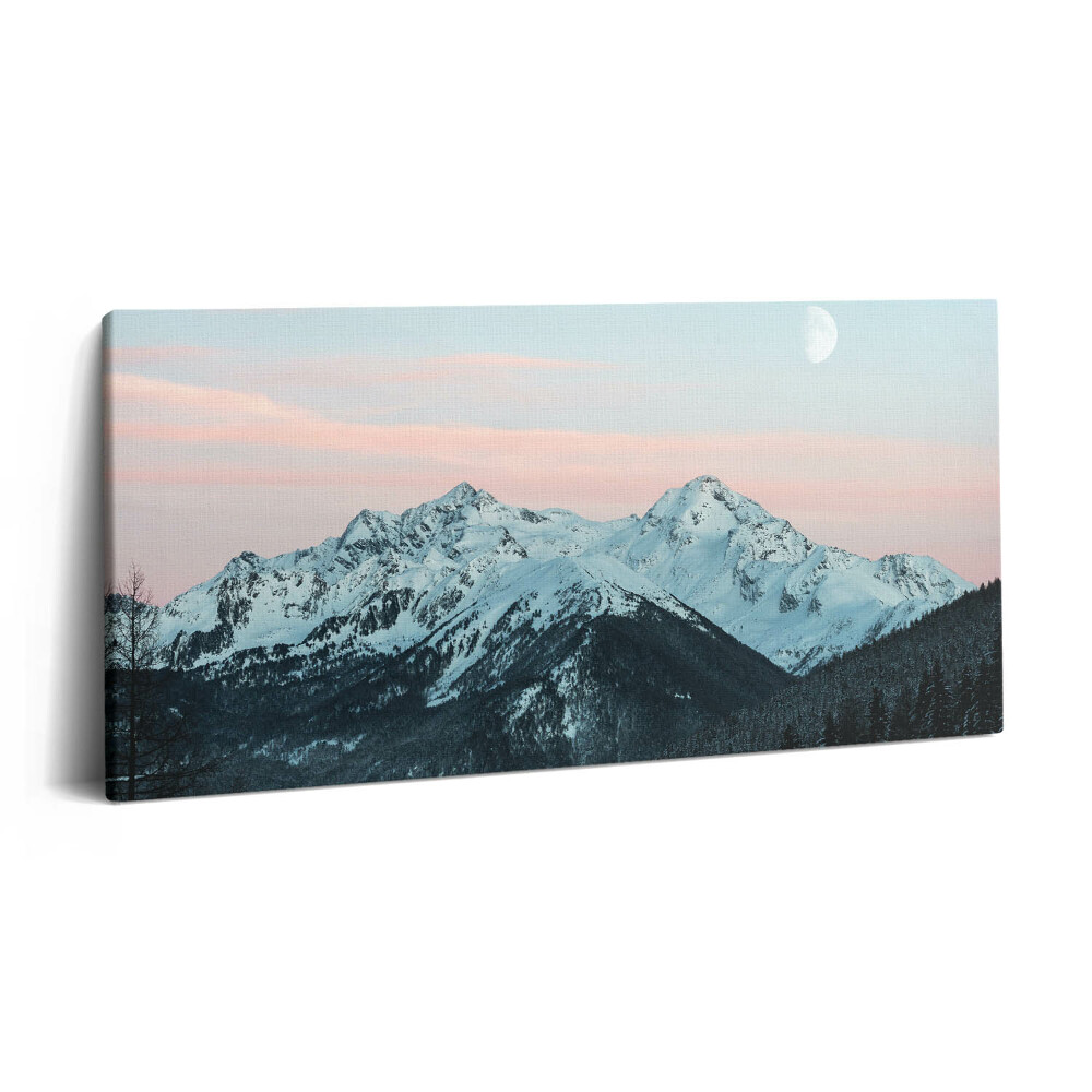 Print pe pânză 140x70 Lanțul muntos iarna