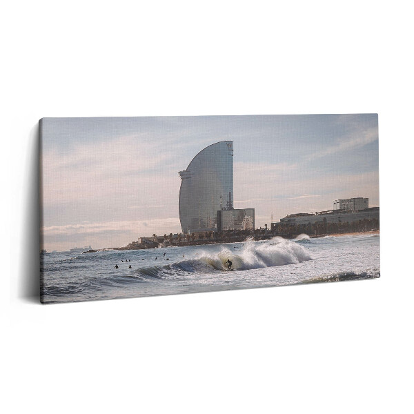 Print pe pânză 140x70 Surfer din Barcelona