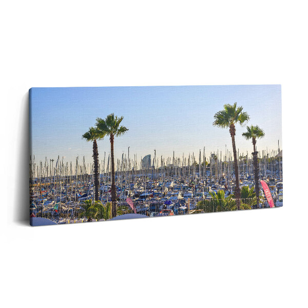 Print pe pânză 140x70 Portul Olimpic Barcelona Catalonia