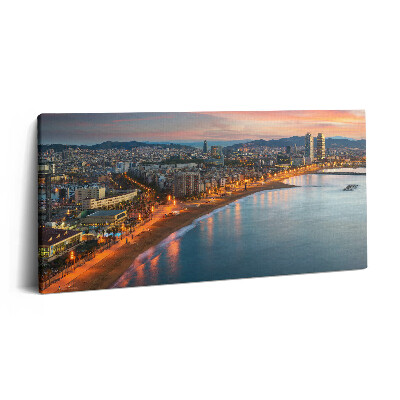 Print pe pânză 140x70 Plaja de Est a Barcelonei