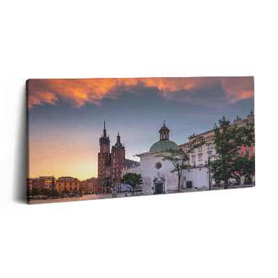 Print pe pânză 140x70 Piața Principală a Cracoviei