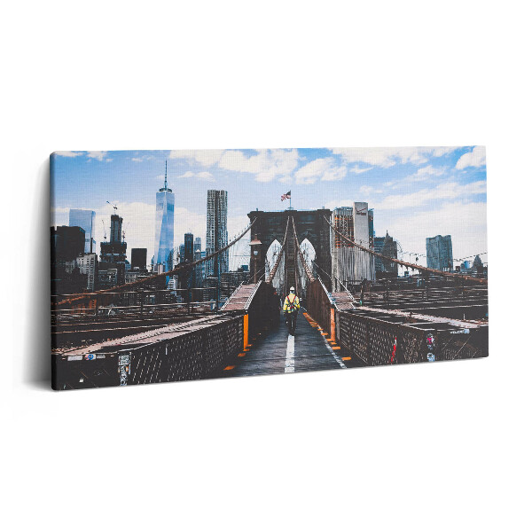 Print pe pânză 140x70 Podul Brooklyn din New York