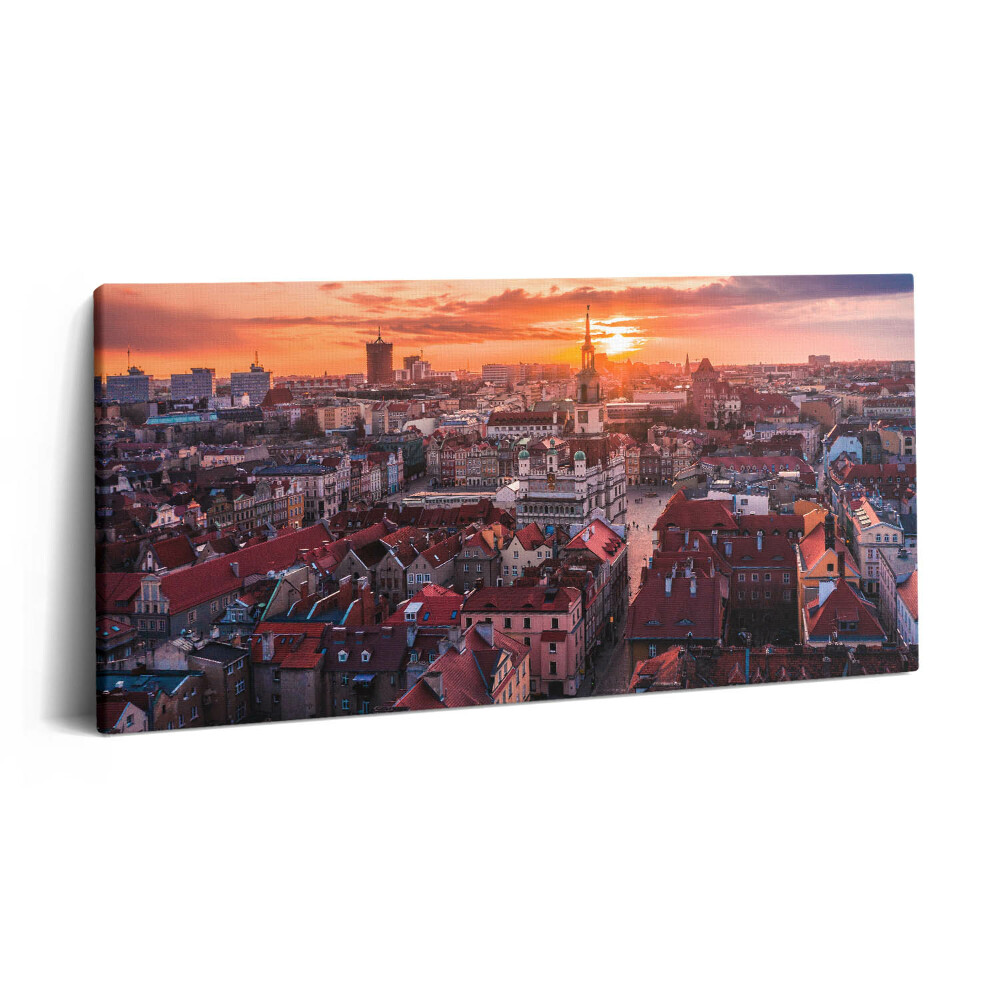 Print pe pânză 140x70 Poznań - panoramă