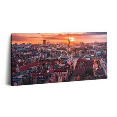 Print pe pânză 140x70 Poznań - panoramă