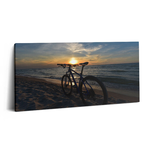 Print pe pânză 140x70 Bicicletă pe Marea Baltică