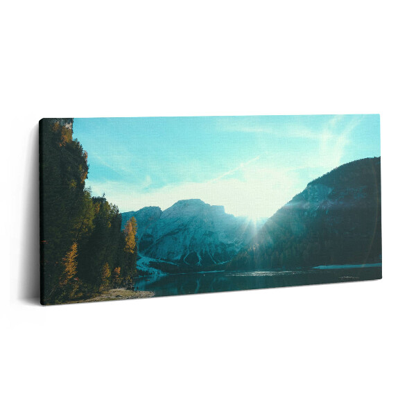 Print pe pânză 140x70 Munte și râu în Polonia