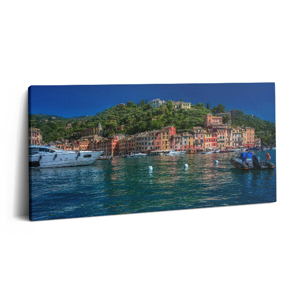 Print pe pânză 140x70 Bărci care navighează în Portofino