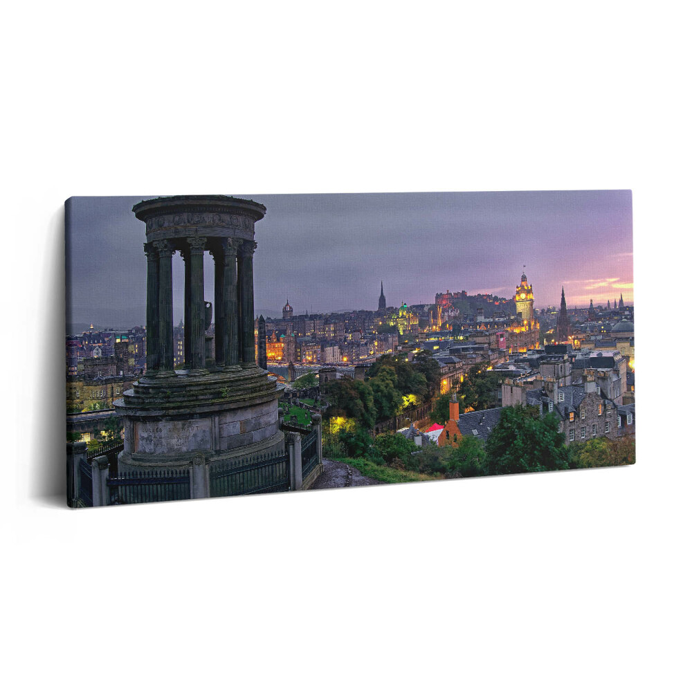 Print pe pânză 140x70 Vedere a orașului Edinburgh de pe Calton Hill