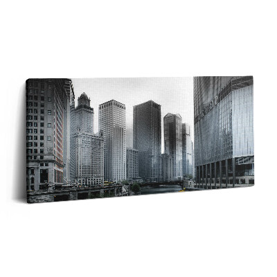 Print pe pânză 140x70 Lodz cu o panoramă a orașului