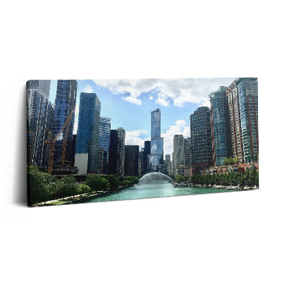 Print pe pânză 140x70 Zgârie-nori