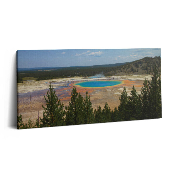Print pe pânză 140x70 Izvoare termale în Parcul Național Yellowstone