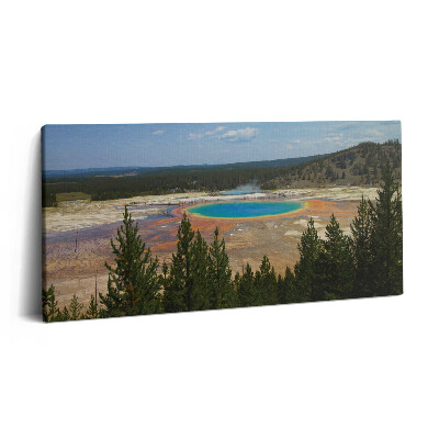 Print pe pânză 140x70 Izvoare termale în Parcul Național Yellowstone