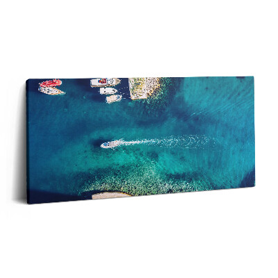 Print pe pânză 140x70 Bărci pe mare