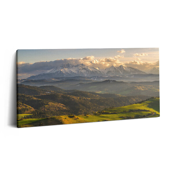 Print pe pânză 140x70 Pieniny Wysoki Wierch