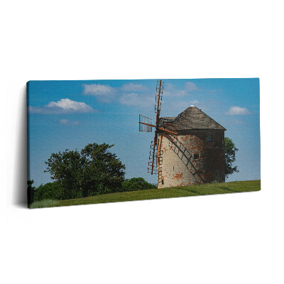 Print pe pânză 140x70 Moară de vânt în Moravia