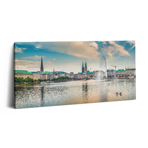 Print pe pânză 140x70 Binnenalster din Hamburg