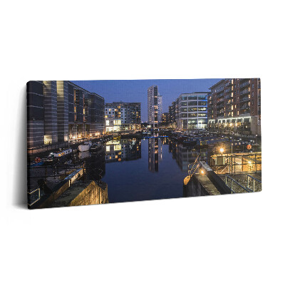 Print pe pânză 140x70 Orașul Leeds este luminat noaptea