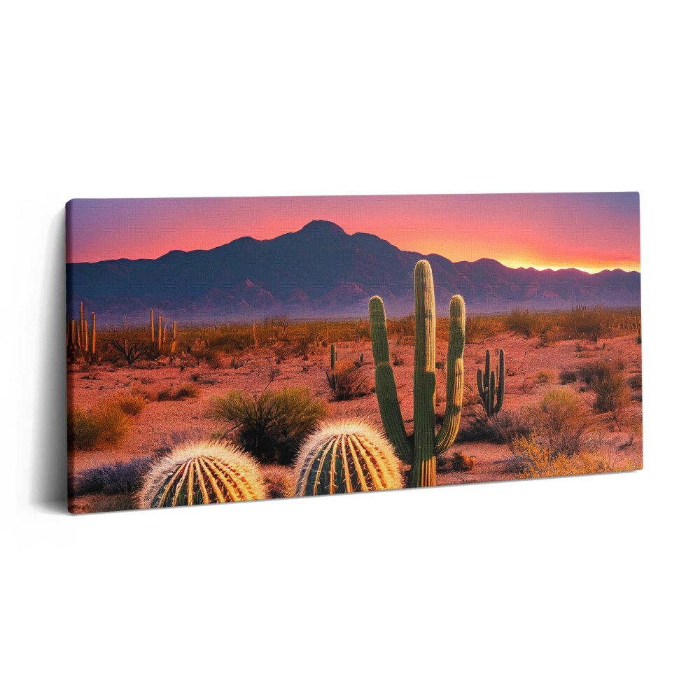 Print pe pânză 140x70 Apus de soare în deșert