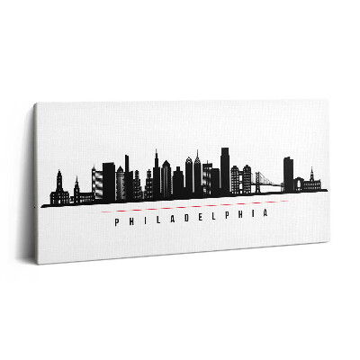 Print pe pânză 140x70 Ilustrație a orașului Philadelphia