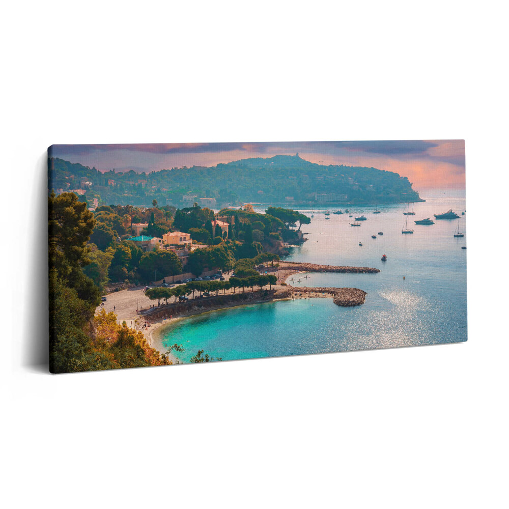 Print pe pânză 140x70 Vedere a Rivierei Franceze