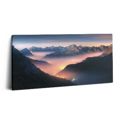 Print pe pânză 140x70 Peisaj de vârf de munte