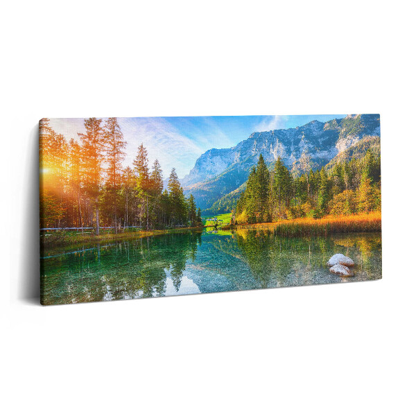 Print pe pânză 140x70 Peisaj de râu de munte