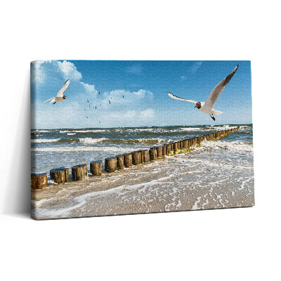 Tablou canvas 30x20 O pasăre peste mare